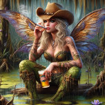 Gator Swampfairy Jigsaw Puzzle<br><div class="desc">Swampfairy in Louisiana bayou smoking cigarettes and drinking a beer</div>