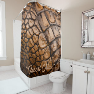Gator Texture Shower Curtain