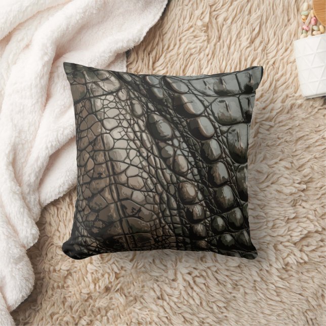 Gator Texture Throw Pillow (Blanket)