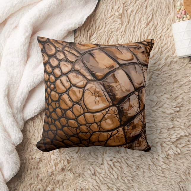 Gator Texture Throw Pillow (Blanket)