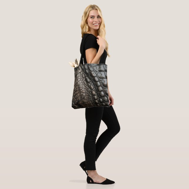 Gator Texture Tote Bag (On Model)