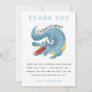 Gator Theme Birthday Party Blue Thank You Card
