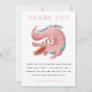 Gator Theme Birthday Party Pink Thank You Card