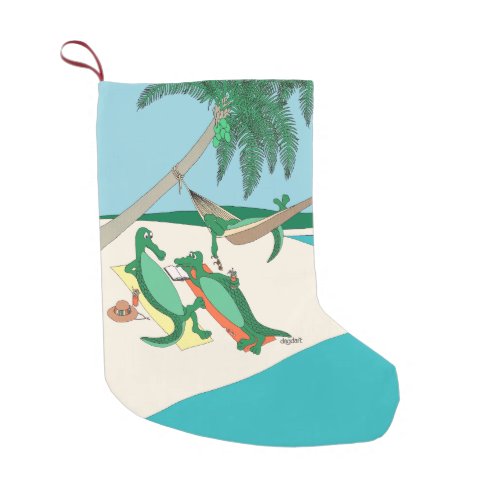 Gator Tropical Christmas Stocking