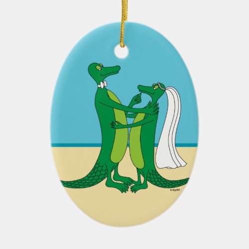 Gator Wedding Ornament