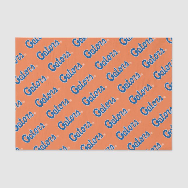 Gators - Blue & White Tissue Paper (Front)