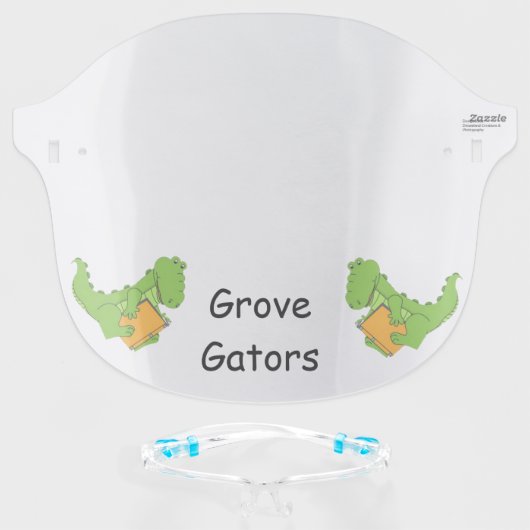 Gators School Custom Face Shield (Front w/Glasses)