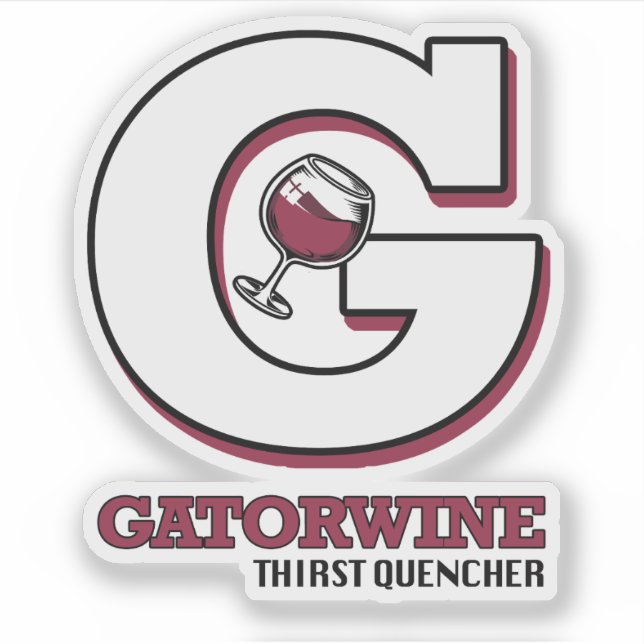 Gatorwine Funny Gift Sticker (Front)