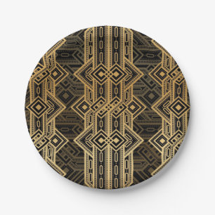 Gatsby 1920s Art deco geometric theme party Paper Plates