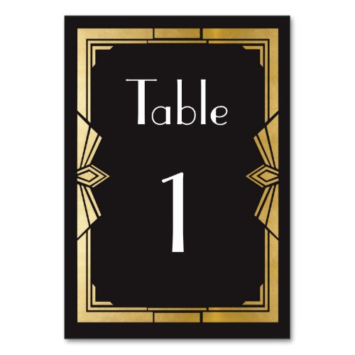 Gatsby 1920s Roaring 20s Table Number Wedding