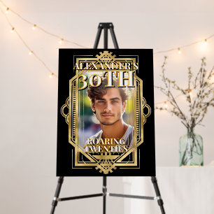Gatsby 30th Birthday Photo Welcome Sign