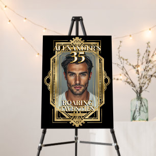 Gatsby 35th Birthday Photo Welcome Sign