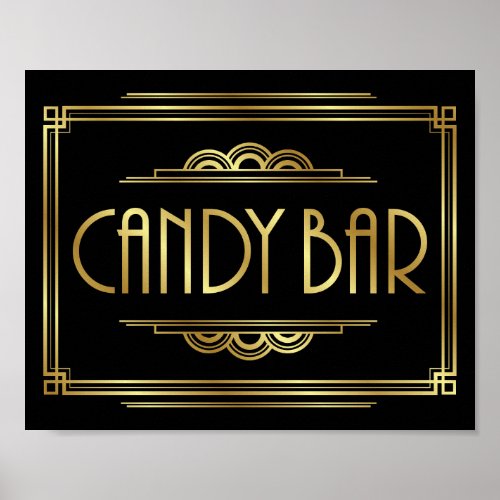 Gatsby Art Deco CANDY BAR Sign Print