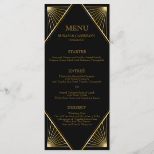 Gatsby Art Deco Dinner Menu Editable Color