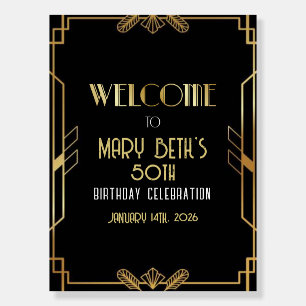 Gatsby, Art Deco, murder mystery Foam Board