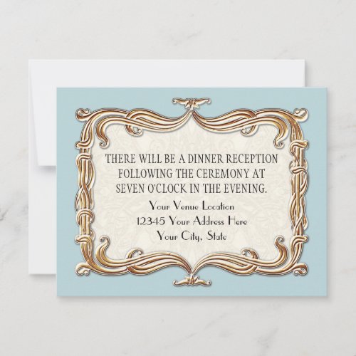 Gatsby Art Deco Nouveau Lace Faux Gold Tulip Invitation