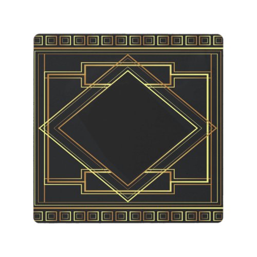 gatsby black and gold geometric pattern art deco