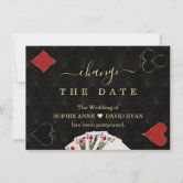 Save the Date Las Vegas Poker Cards