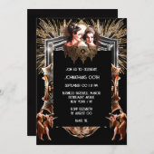 Gatsby fireworks flapper girls celebration chic invitation (Front/Back)