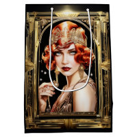 Gatsby flapper girl redhead 1920's party