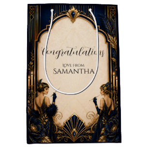 Gatsby flapper girls art deco wedding gift bag