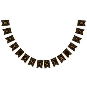 Gatsby Gold 2020's Baby Shower Bunting Flags