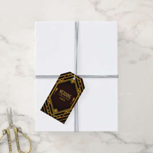 Gatsby Gold 2020s Wedding Gift Tags