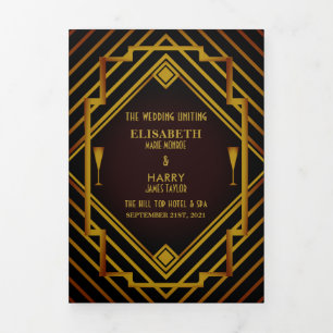 Gatsby Gold 2020's Wedding Program