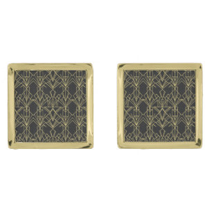 Gatsby Gold Art Deco  Cufflinks