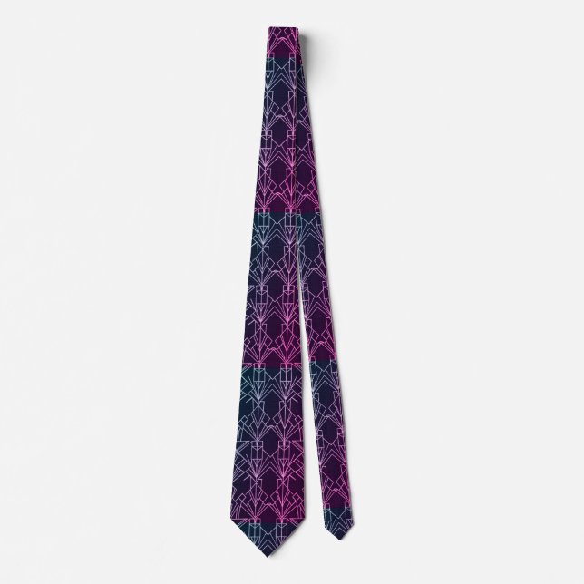 Gatsby Gold Art Deco  Neck Tie (Front)