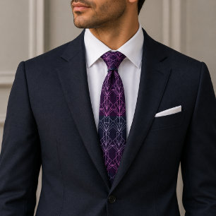 Gatsby Gold Art Deco Neck Tie