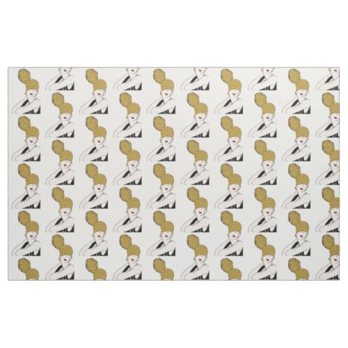 Gatsby Gold Girl Party Room Decor Cotton Fabric