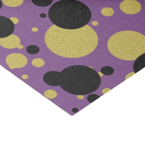 Gatsby Gold Purple Sparkle Polka Dot Tissue Paper