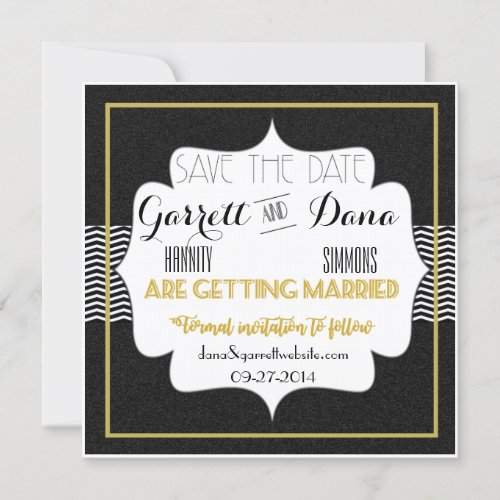 Gatsby Gold Wedding Suite Bridal Party Save The Date