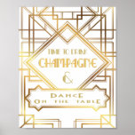 Gatsby inspired Time to Drink Champagne Poster