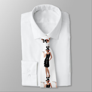 gatsby lady,ready to party,art deco style,vintage tie