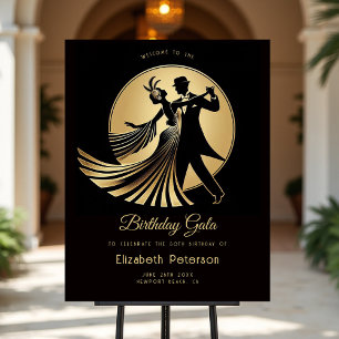 Gatsby Roaring 20s Deco Prohibition Party Welcome Foam Board