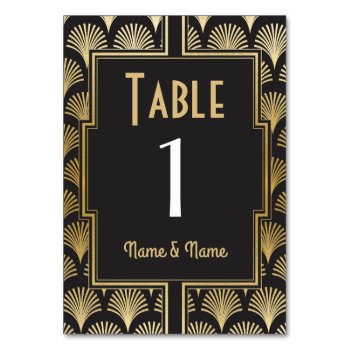 Gatsby Table Number 1920's Roaring 20s Wedding by WOWWOWMEOW at Zazzle