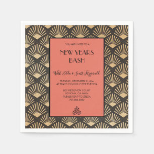 Gatsby Vintage Art Deco New Years Eve Party Napkins