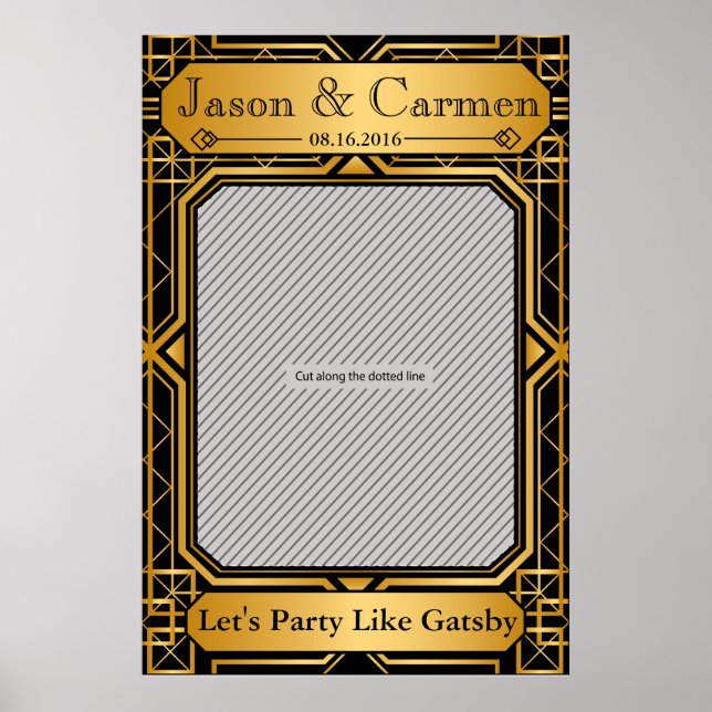 Gatsby Wedding Prop Poster for Photo Booth (Front)