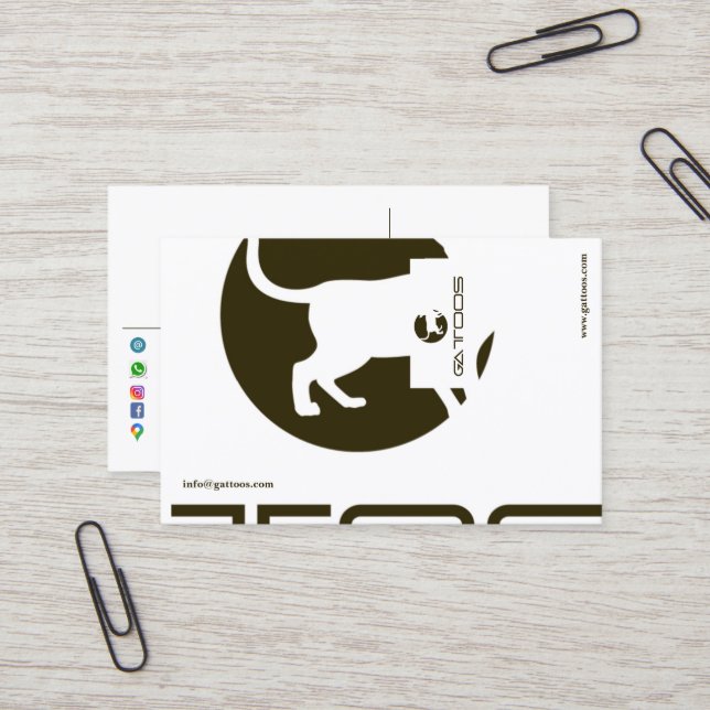 GATTOOS BUSINESS CARD (Front/Back In Situ)