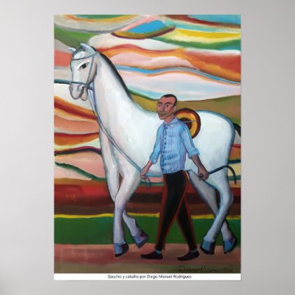 Gaucho and horse poster