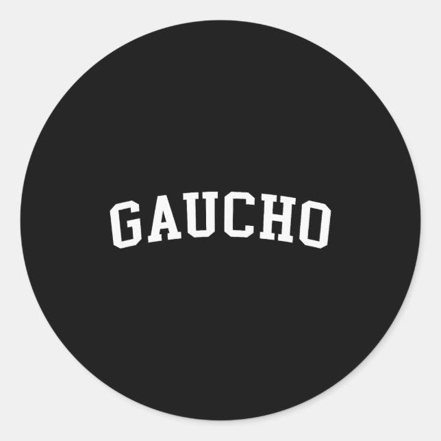 Gaucho  classic round sticker (Front)