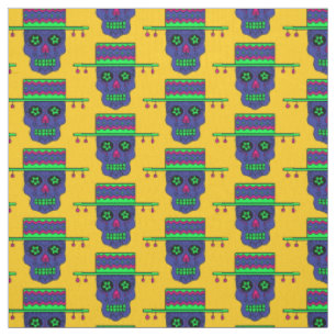 Gaucho Sugar Skull Fabric
