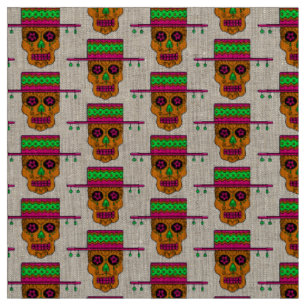 Gaucho Sugar Skull Fabric