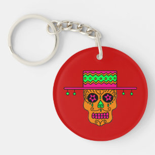 Gaucho Sugar Skull Keychain