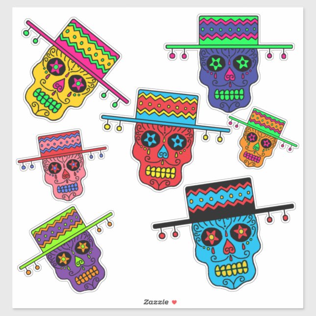 Gaucho Sugar Skull Sticker (Sheet)