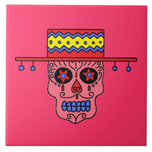 Gaucho Sugar Skull Tile