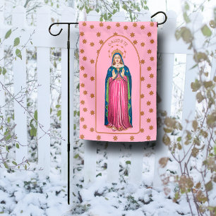 Gaudete! (Rejoice!) with Standing BVM Advent Garden Flag