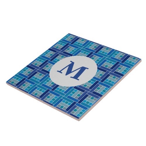 Gaud cobalt blue square mosaic ceramic tile